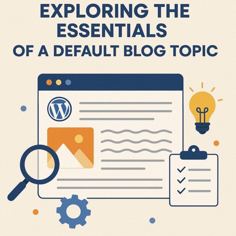 Exploring the Essentials of a Default Blog Topic